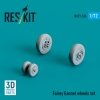 RESKIT RS72-0536 Fairey Gannet wheels set (3D Printed) 1/72